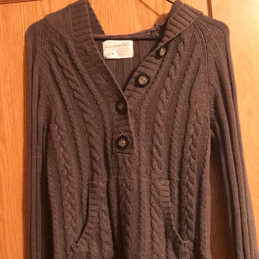 Brown Aeropostale Hooded Sweater
